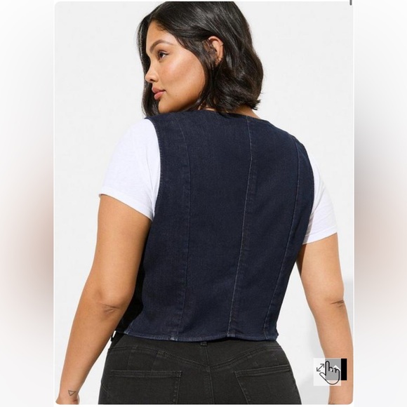 Torrid Studio Denim Tailored Vest 2X NWT - Picture 4 of 4